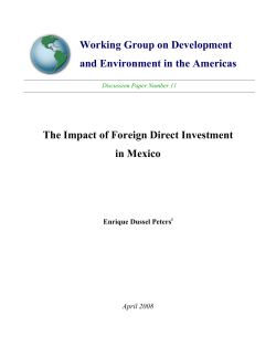 The Impact of Foreign Direct Investment in Mexico