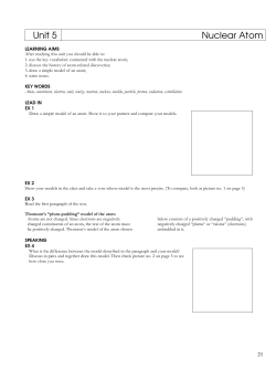 Unit 5 Nuclear Atom