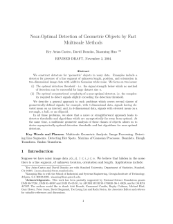 Near-Optimal Detection of Geometric Objects by Fast Multiscale