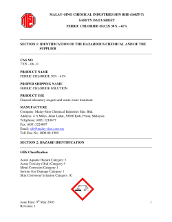 SDS - Malay-Sino Chemical Industries Sdn. Bhd.