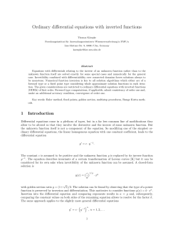 Ordinary differential equations with inverted functions