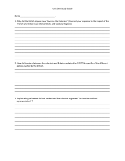 Unit One Study Guide Name_______________________________