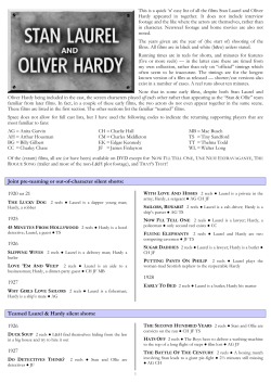 Here is a list of all film Stan Laurel and Oliver Hardy appeared in