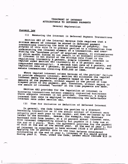 (1) Measuring the Interest in Deferred Payment