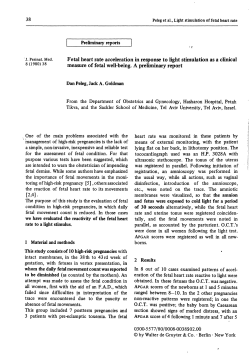 Fetal heart rate acceleration in response to light Stimulation &auml;s a