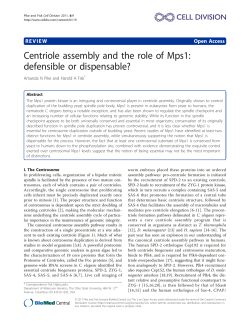 Centriole assembly and the role of Mps1: defensible or dispensable