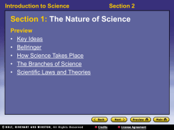 Ch 1 Nature of Science - Doral Academy Preparatory