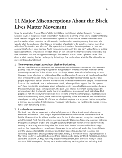 11 Major Misconceptions About the Black Lives Matter Movement