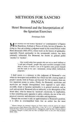 Methods for Sancho Panza