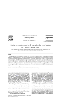 Scaling down motor memories: de-adaptation after motor learning