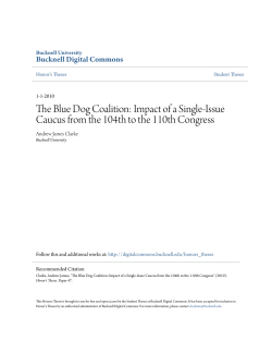 The Blue Dog Coalition: Impact of a Single