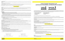 THE BRICK PAYMENT PROTECTION PLAN CERTIFICATE OF