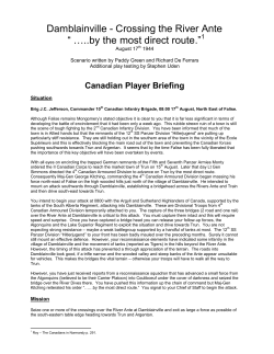 Damblainville - Crossing the River Ante &ldquo; &hellip;..by the most direct route.&rdquo;