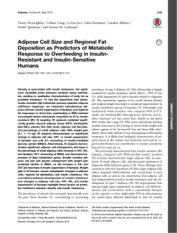Adipose Cell Size and Regional Fat Deposition as