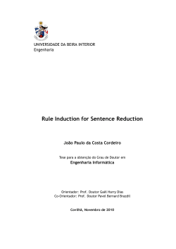 Rule Induction for Sentence Reduction