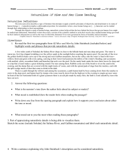 Naturalism: Of Mice and Men Close Reading
