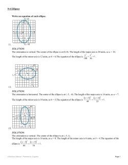 9-4 Ellipses p620 11-21 odd 25