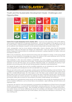 Youth and the Sustainable Development Goals