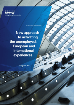 New approach to activating the unemployed