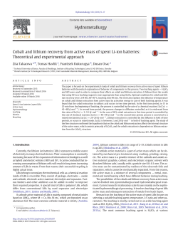Cobalt and lithium recovery from active mass of spent Li-ion