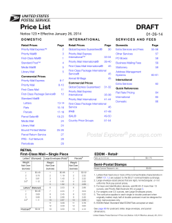 Postage Rates - Royco Mailing
