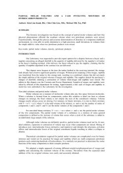 PARTIAL MOLAR VOLUMES AND A CASE INVOLVING MIXTURES
