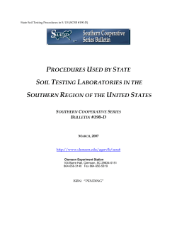 Procedures Used by State Soil Testing Laboratories in the Southern