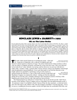 Sinclair Lewis, Babbitt, ch. 27: The Labor Strike, 1922