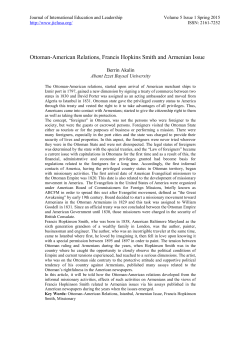 Ottoman-American Relations, Francis Hopkins Smith and Armenian