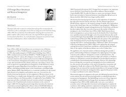 US Foreign Direct Investment and Mexican