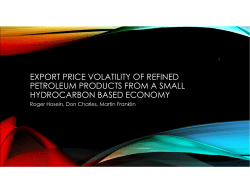 Export price volatility of refined petroleum products