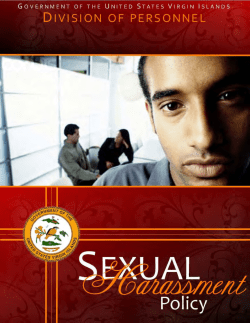 Sexual Harassment Policy - USVI Division of Personnel