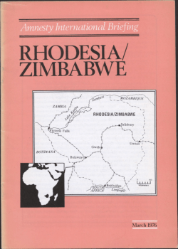 RHODESIA/ ZIMBABWE - Amnesty International