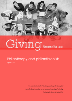 Philanthropy and philanthropists