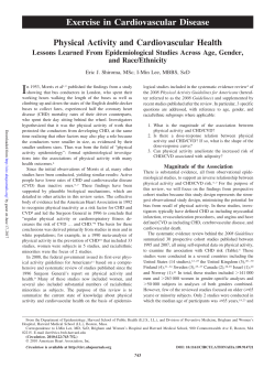 Exercise in Cardiovascular Disease