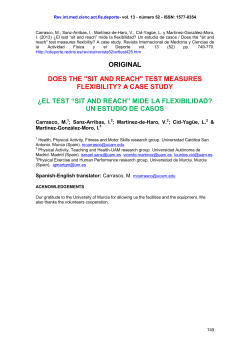 DOES THE" SIT AND REACH" TEST MEASURES FLEXIBILITY? A