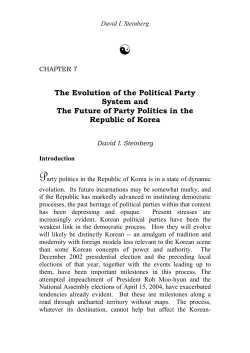 Evolution of the Party System and the Future of Party Politics in the