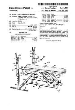 Bench press exercise apparatus