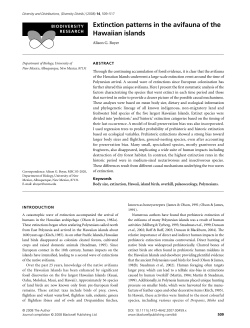 Extinction patterns in the avifauna of the Hawaiian
