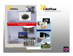 Third Party Iodine Extraction from Brine
