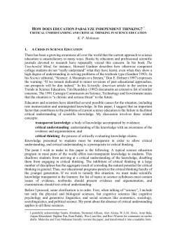 HOW DOES EDUCATION PARALYZE INDEPENDENT