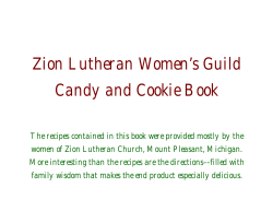 Zion Lutheran Women`s Guild Candy and Cookie Book