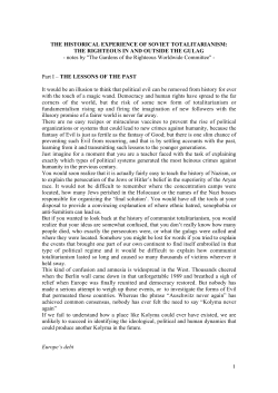 Gulag notes - 11 May 2012