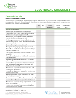 ElEctrical chEcklist