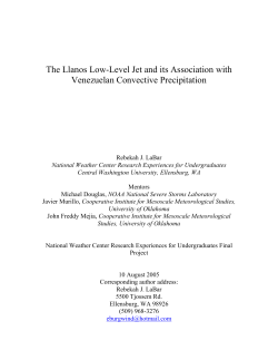 The Llanos Low-Level Jet and its Association with Venezuelan