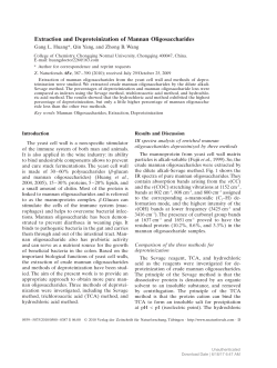 Extraction and Deproteinization of Mannan