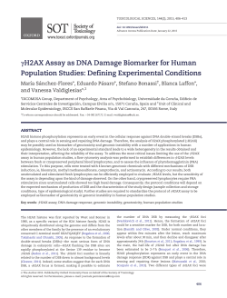 cH2AX Assay as DNA Damage Biomarker for