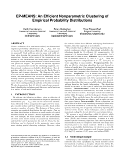 EP-MEANS: An Efficient Nonparametric - Tina Eliassi-Rad
