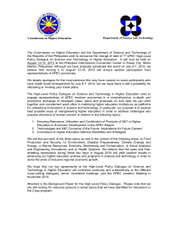 The Commission on Higher Education and the Department