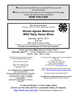 Norma Agnew Memorial MSU Hairy Horse Show